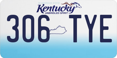 KY license plate 306TYE
