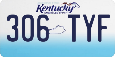 KY license plate 306TYF