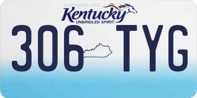 KY license plate 306TYG