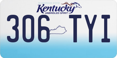 KY license plate 306TYI