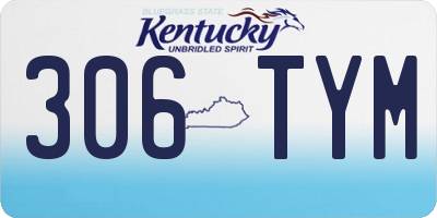 KY license plate 306TYM