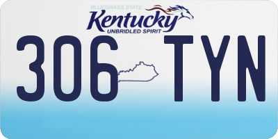 KY license plate 306TYN