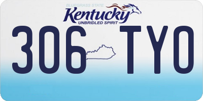 KY license plate 306TYO