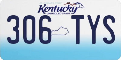 KY license plate 306TYS