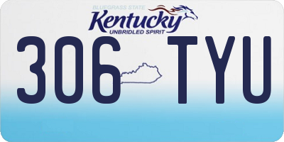 KY license plate 306TYU