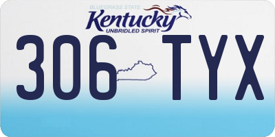 KY license plate 306TYX