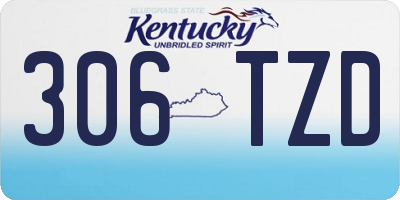 KY license plate 306TZD