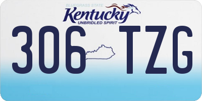 KY license plate 306TZG