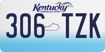 KY license plate 306TZK