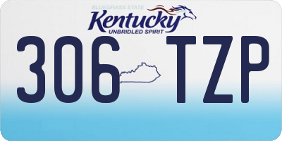 KY license plate 306TZP