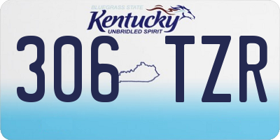 KY license plate 306TZR