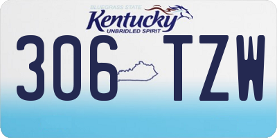 KY license plate 306TZW