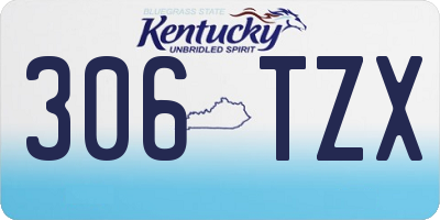 KY license plate 306TZX