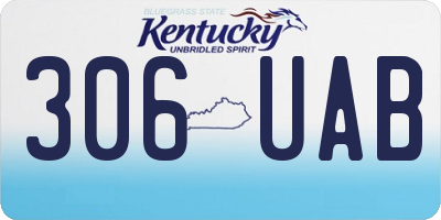 KY license plate 306UAB