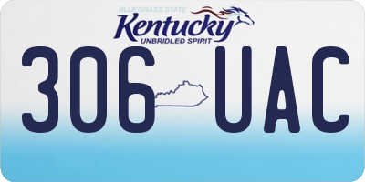 KY license plate 306UAC
