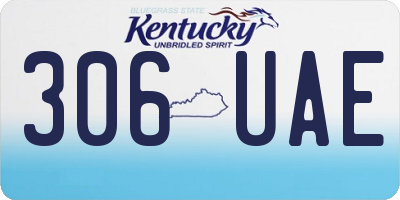 KY license plate 306UAE