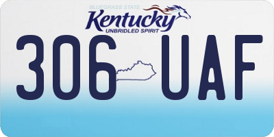 KY license plate 306UAF