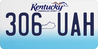 KY license plate 306UAH