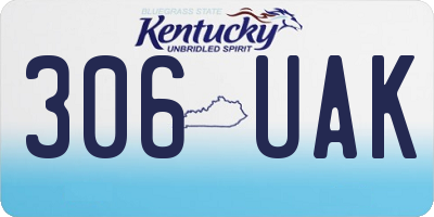 KY license plate 306UAK