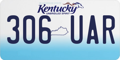 KY license plate 306UAR