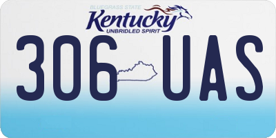 KY license plate 306UAS