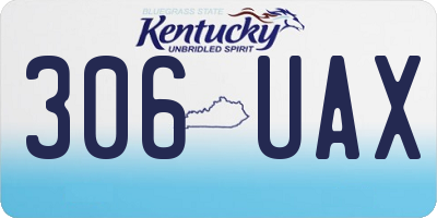 KY license plate 306UAX
