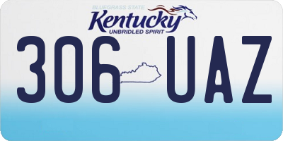 KY license plate 306UAZ