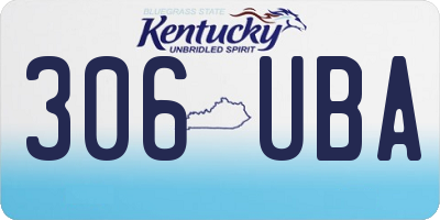 KY license plate 306UBA