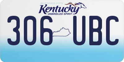 KY license plate 306UBC