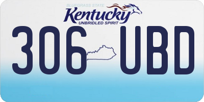 KY license plate 306UBD