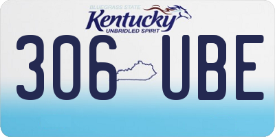 KY license plate 306UBE