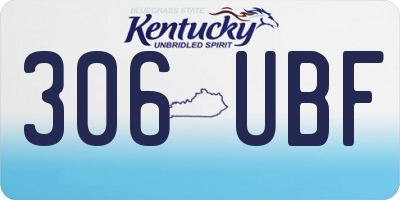 KY license plate 306UBF