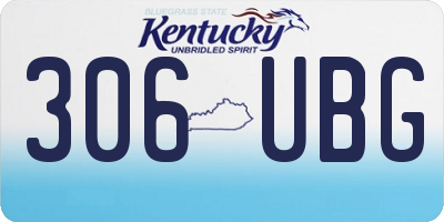 KY license plate 306UBG