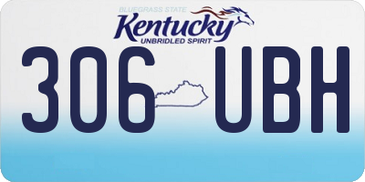KY license plate 306UBH