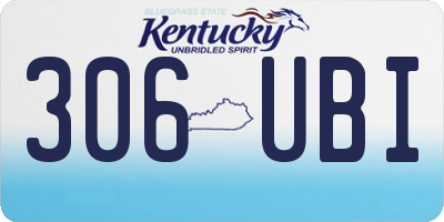 KY license plate 306UBI