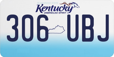 KY license plate 306UBJ