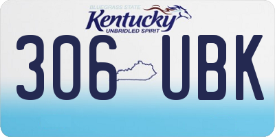 KY license plate 306UBK