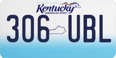 KY license plate 306UBL
