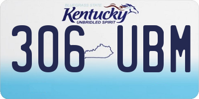 KY license plate 306UBM