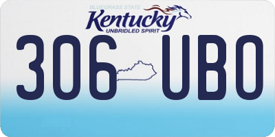 KY license plate 306UBO
