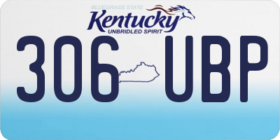 KY license plate 306UBP