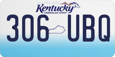 KY license plate 306UBQ