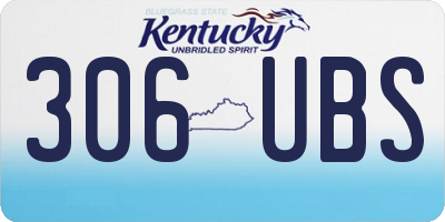 KY license plate 306UBS