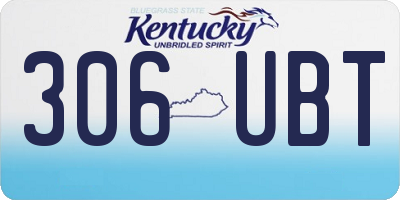 KY license plate 306UBT