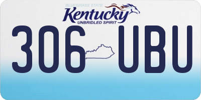 KY license plate 306UBU
