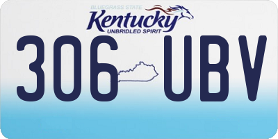 KY license plate 306UBV