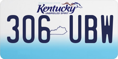 KY license plate 306UBW