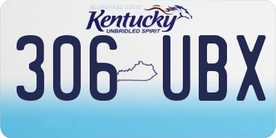 KY license plate 306UBX