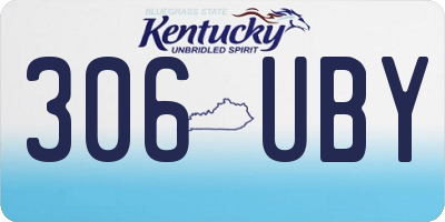 KY license plate 306UBY