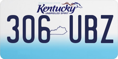 KY license plate 306UBZ